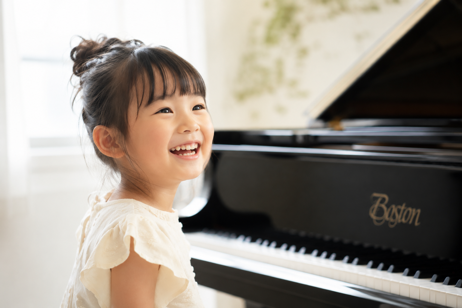 演奏後に笑顔のお子さま